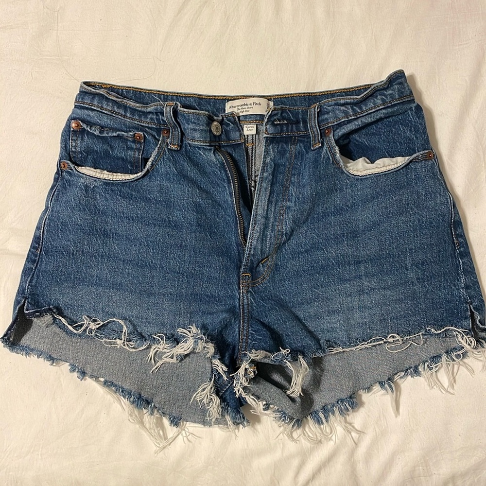 Abercrombie & Fitch Curve Love The Mom Short High Rise Lightly Worn